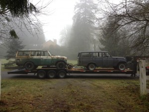 FJ55s in the fog